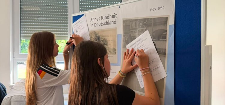 BGGS beteiligt sich erstmals am Anne Frank Tag